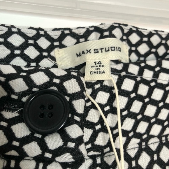 MAX STUDIO | Black & White Crop Dress Pant | NWT - Picture 2 of 7